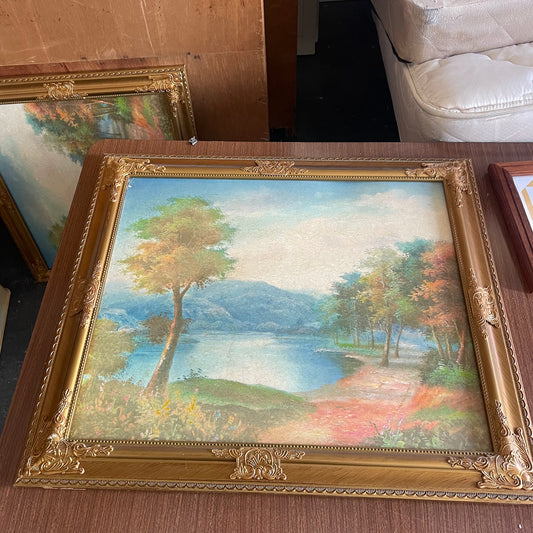 Ornate Gold Framed Landscape Painting