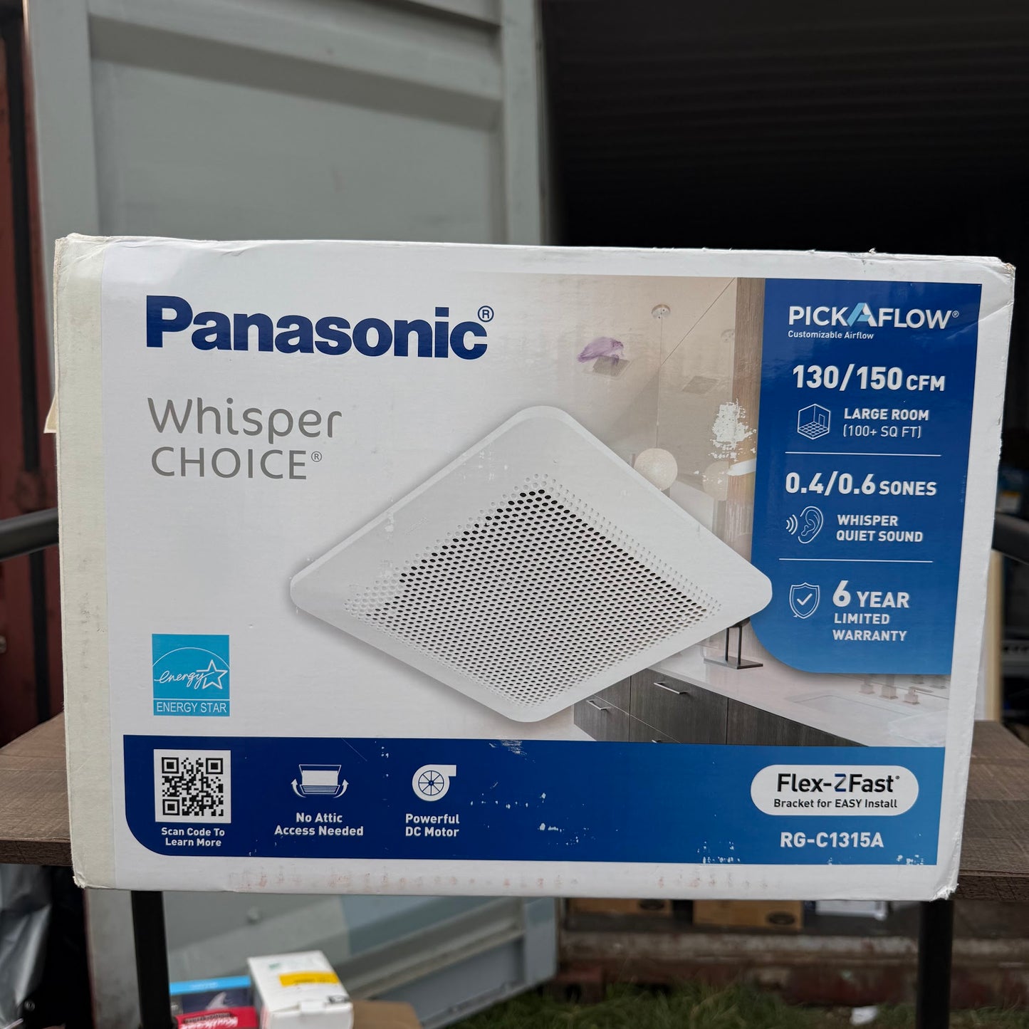 Panasonic WhisperChoice DC 0.4-Sone 150-CFM White Bathroom Ventilator Fan (ENERGY STAR Certified)