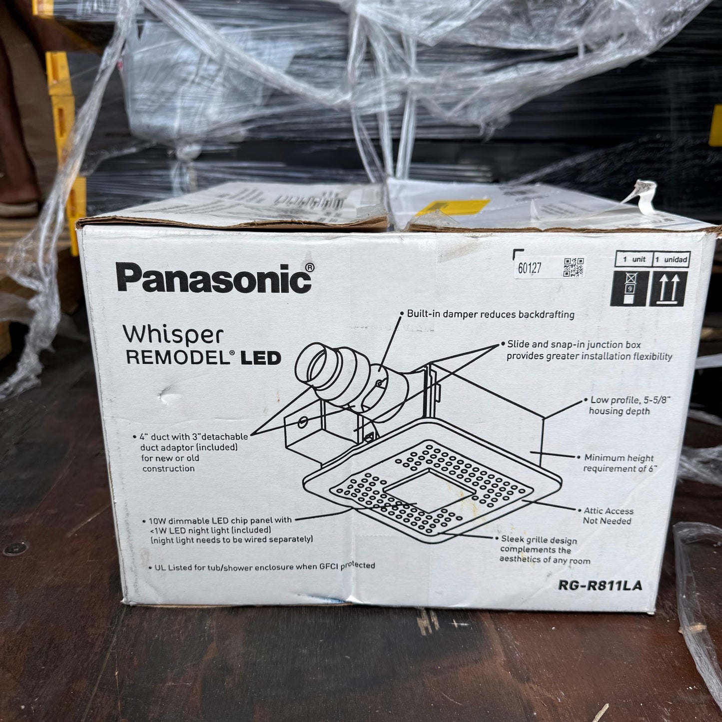 Panasonic WhisperRemodel DC 0.8-Sone 110-CFM White Lighted Bathroom Ventilator Fan (ENERGY STAR Certified)