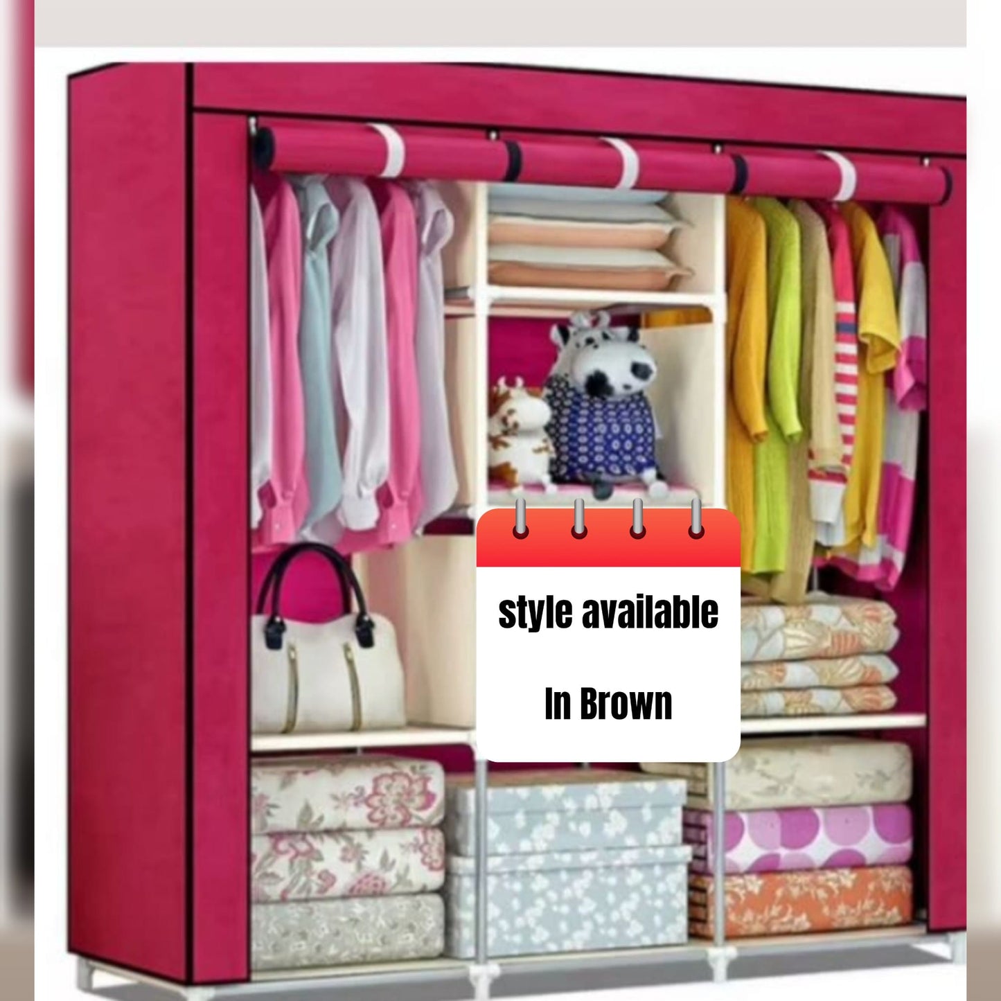 Portable Fabric Clothes Wardrobe Closet Organizer