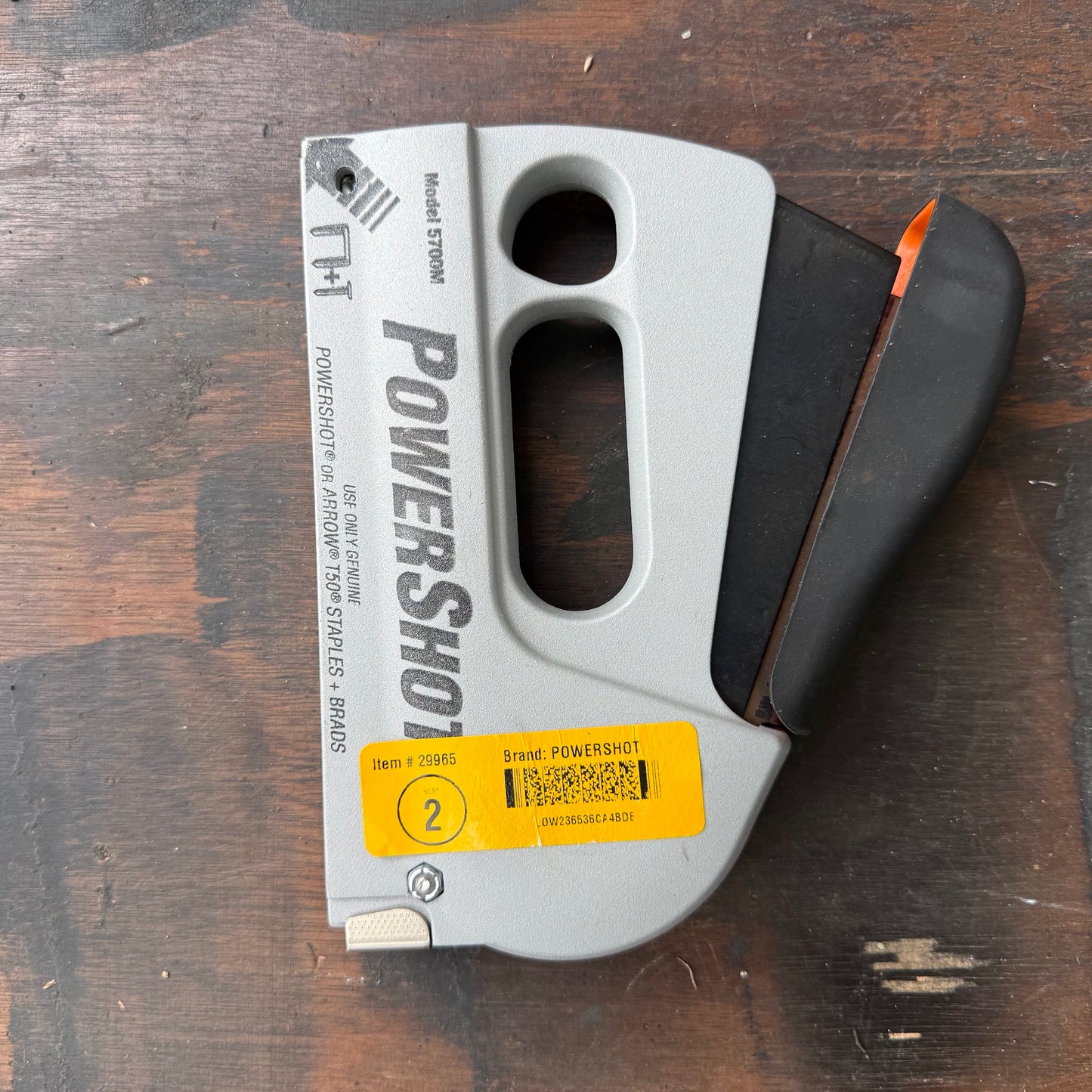 POWERSHOT 5700F5 Brad, Heavy Duty, Medium, Manual Staple Gun