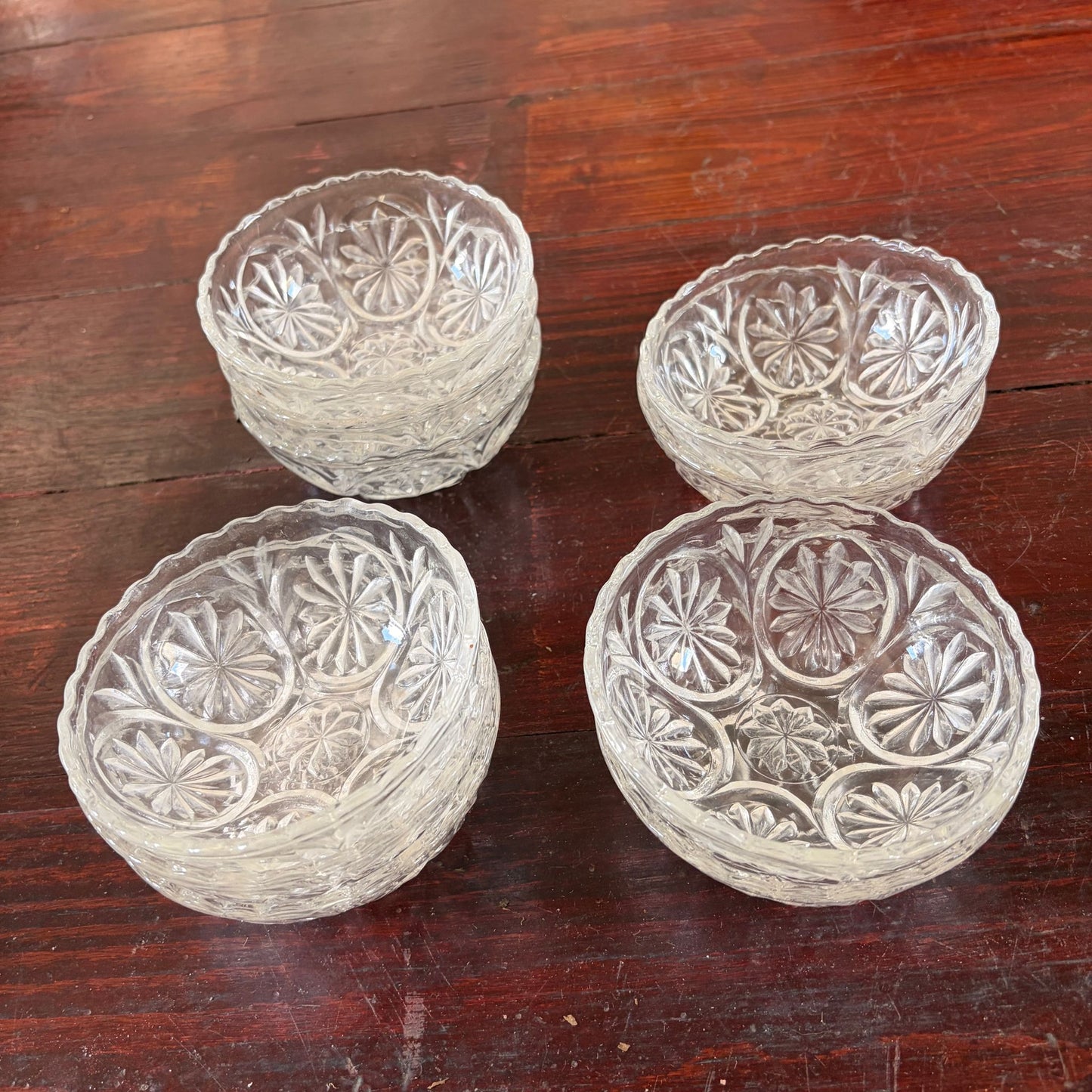 Pressed Glass Dessert Bowls