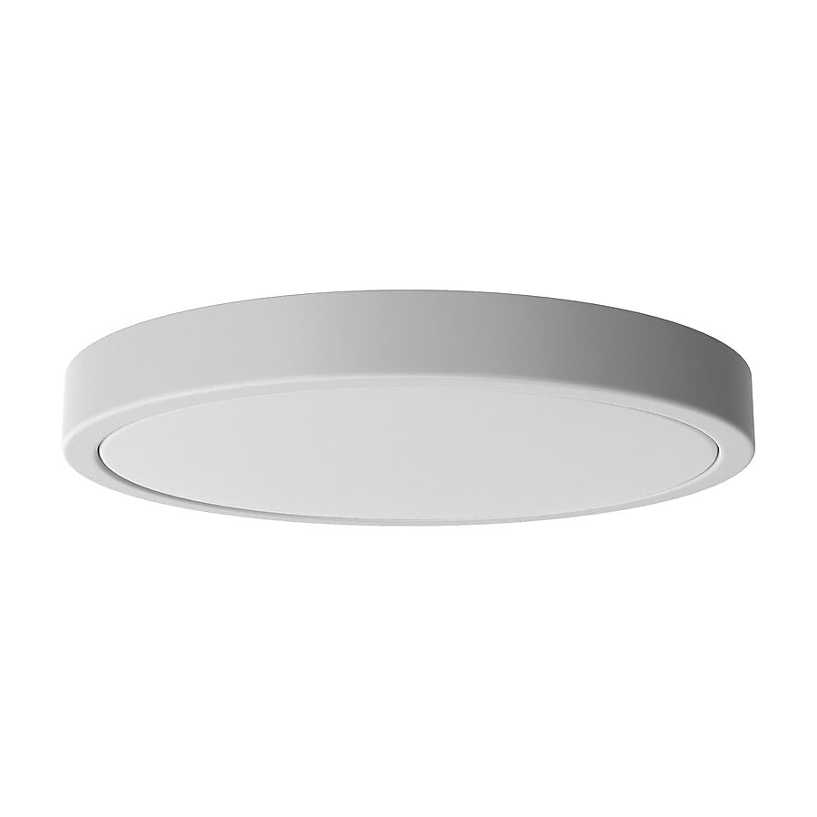 Project Source 15-in White Indoor 1 Light LED Multicolor Flush Mount Light Metal Remote Control Included