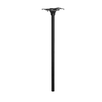 RELIABILT Black Steel Flat Mount Mailbox Post