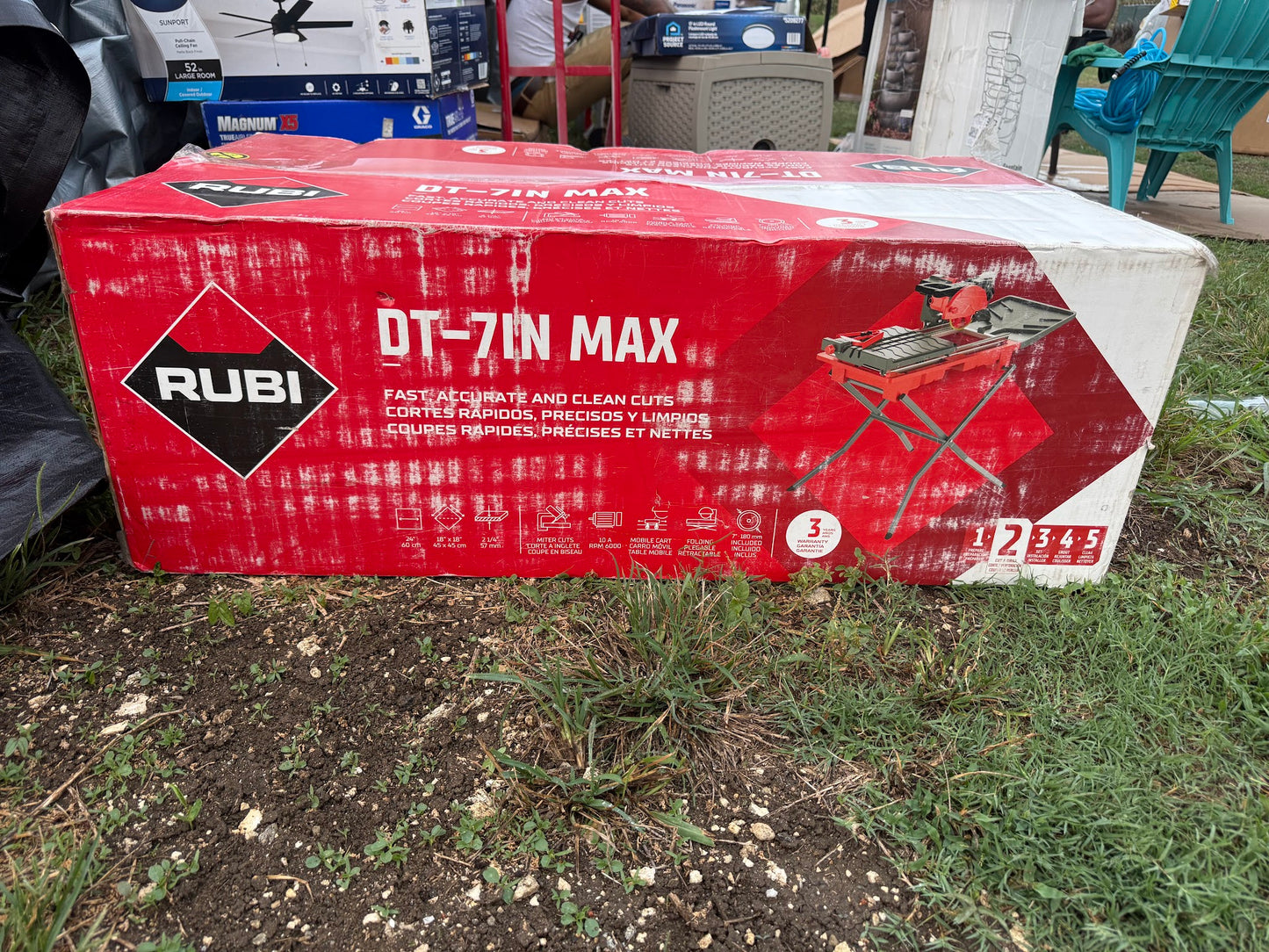 RUBI  10 -Amp 7-in -Blade Tabletop Sliding Table Tile Saw with Stand