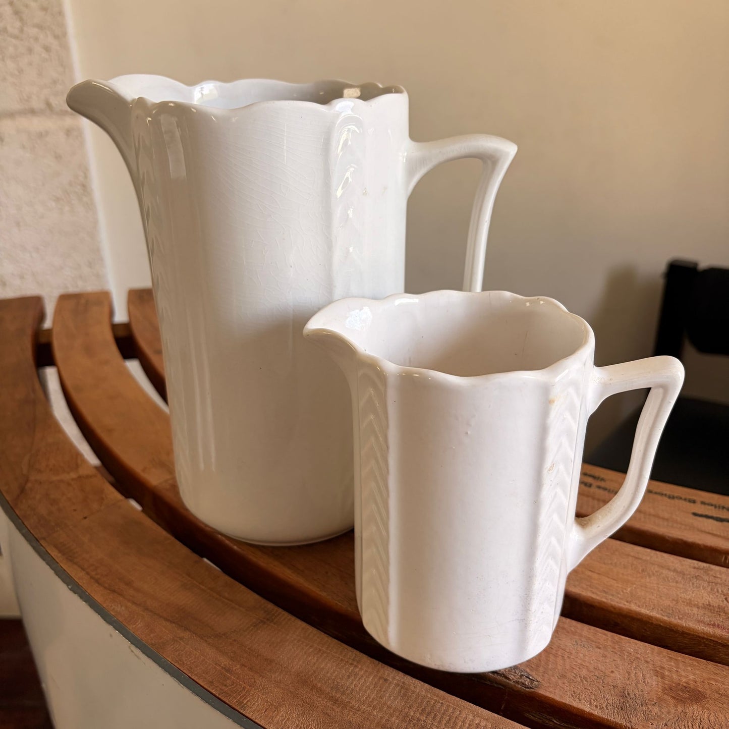 Set Of 2 Ceramic Pitchers