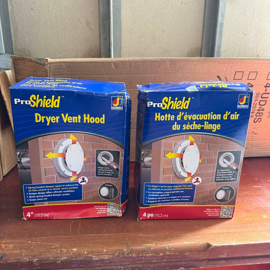 Set of 2 ProShield 4 inch Dryer Vent Hoods