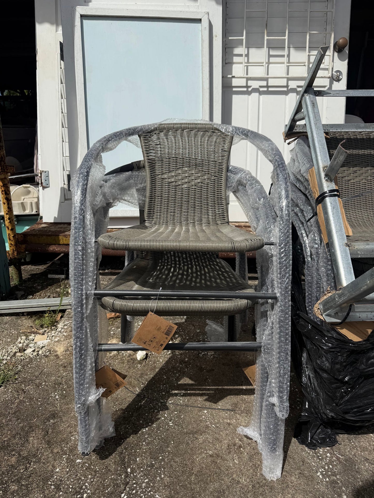 Set of 2 Woven Patio Chairs