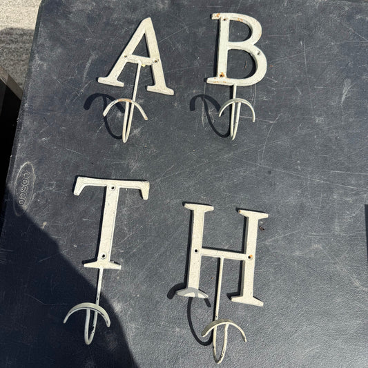 Set of 4 Metal Letter Hooks