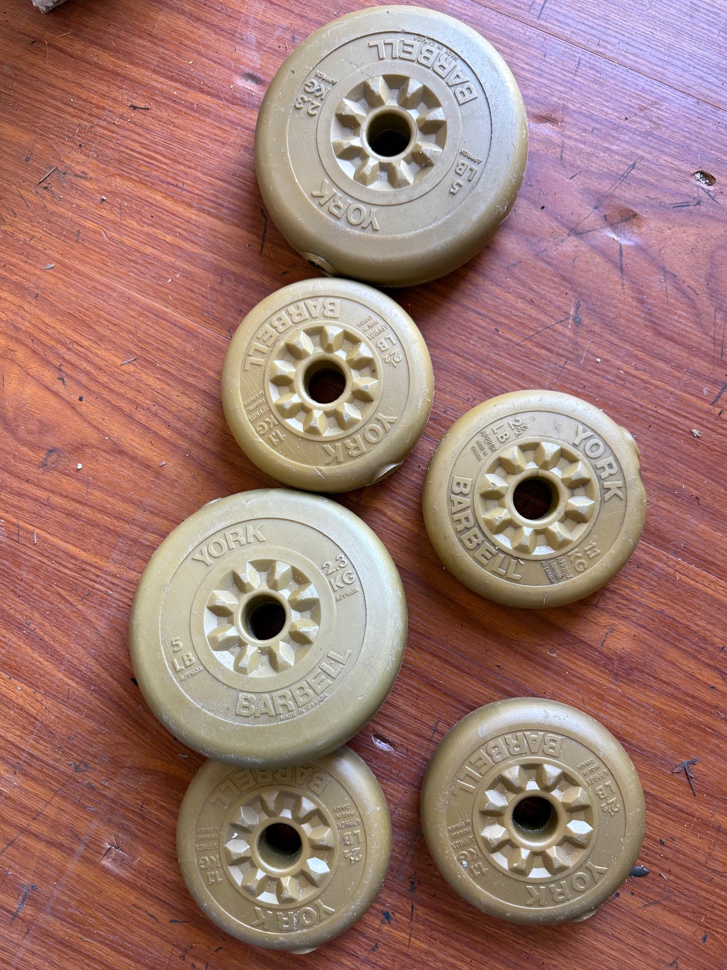 Set of 6 Assorted Weights