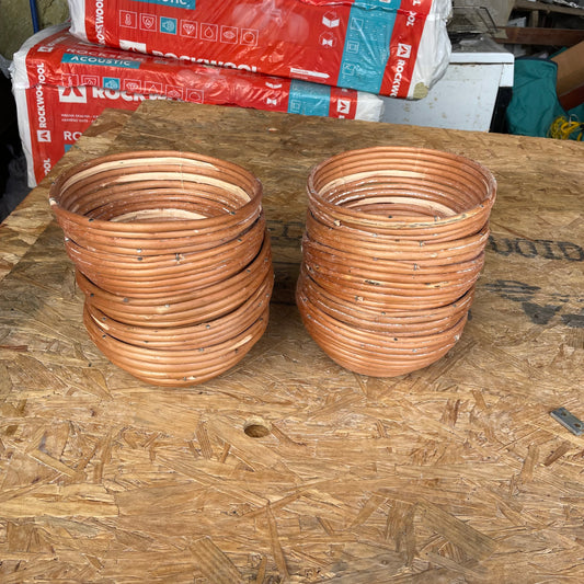 Small Coiled Rattan Baskets