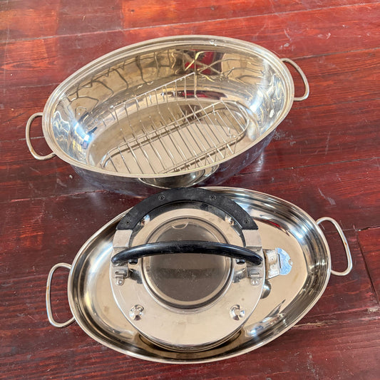 Stainless Steel Roaster and Buffet Server Set