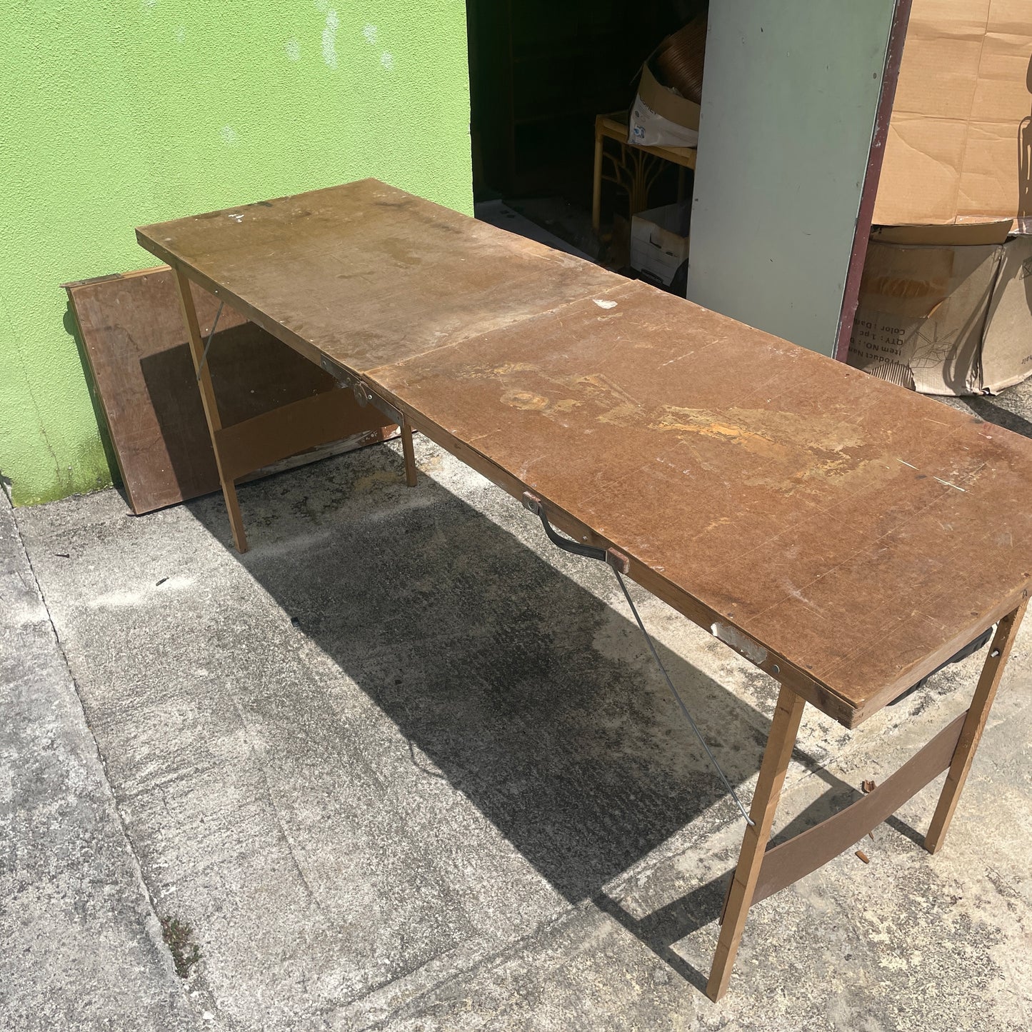 Used Wooden Folding Table