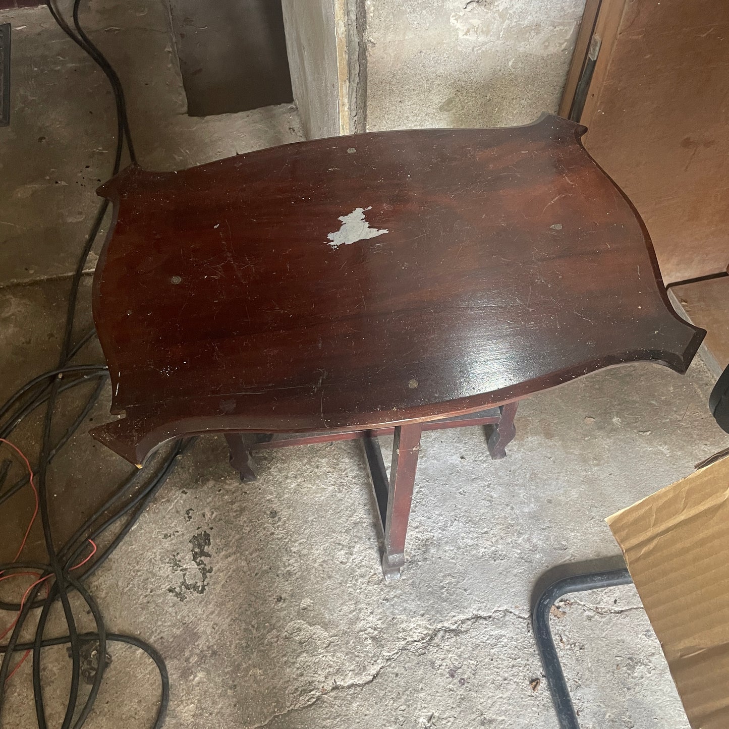 Vintage Dark Wood Side Table