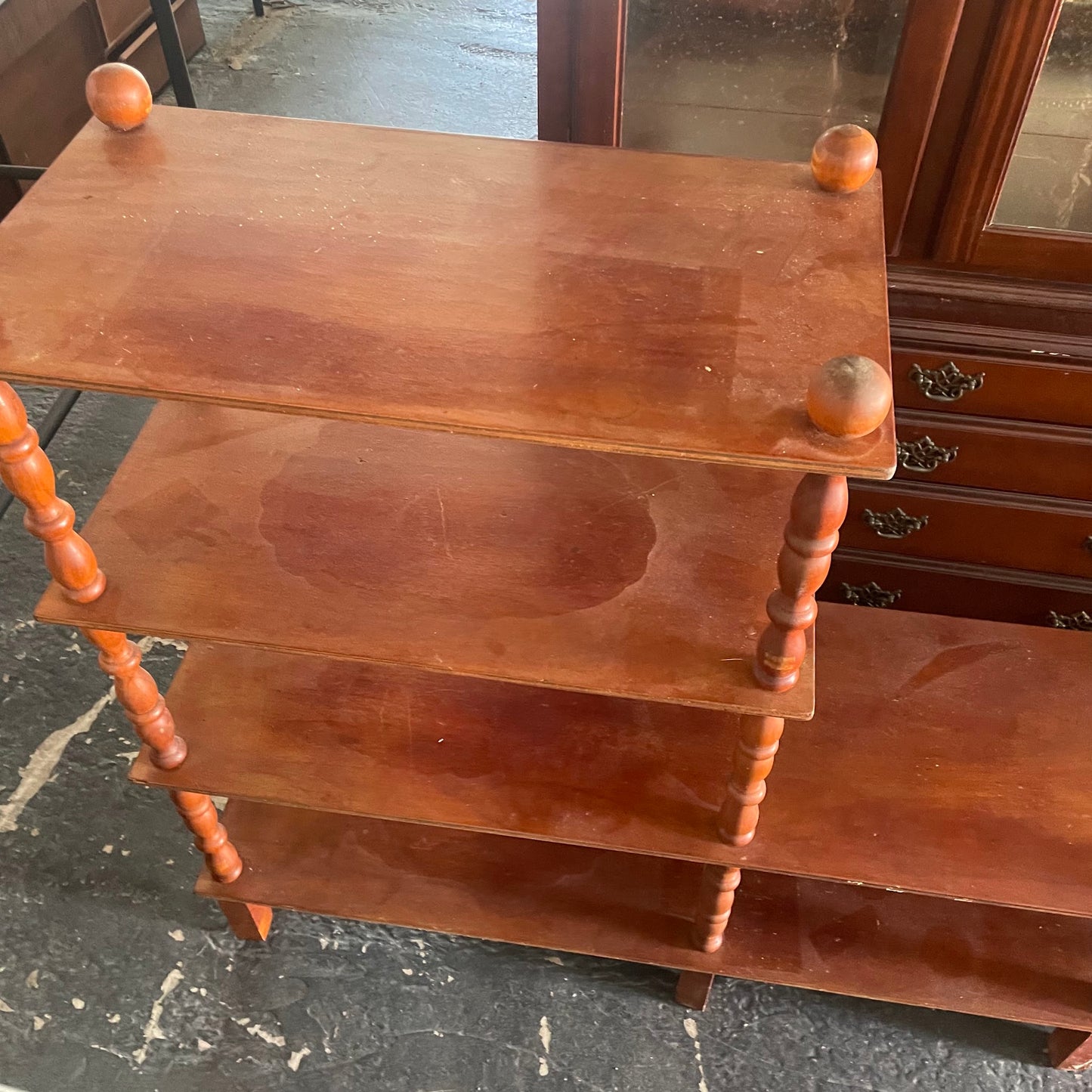 Wooden 4-Tier Display Shelf